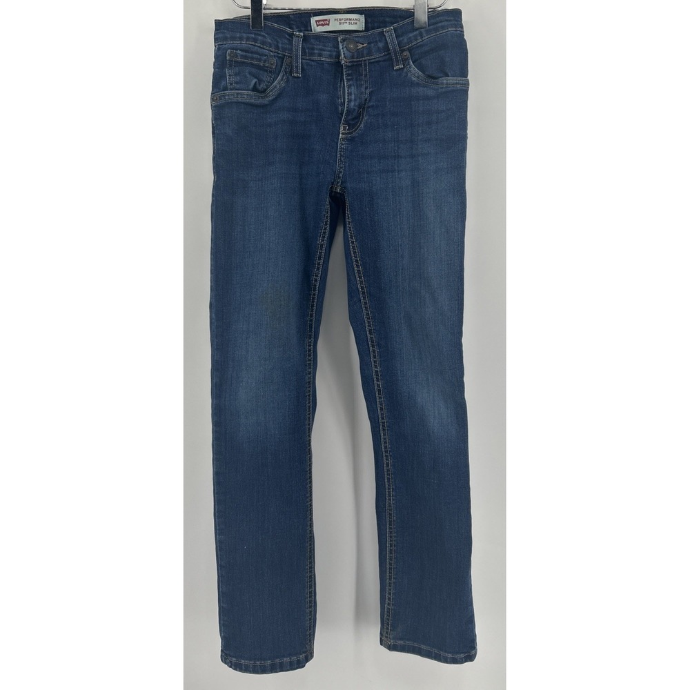 Levi's Performance 511 Slim Denim Blue Jeans Boys Size 14 Reg 27x27